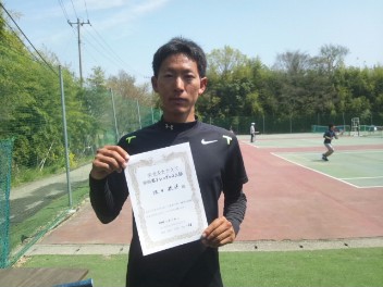 04/06(月) 男子シングルス 上級 優勝＜インスピリッツテニスクラブ＞