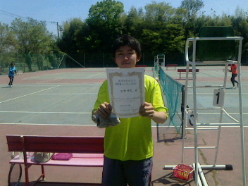 04/23(木) 男子シングルス オープン 優勝＜インスピリッツテニスクラブ＞