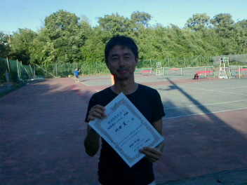 07/22(水) 男子シングルス 中級 優勝＜インスピリッツテニスクラブ＞