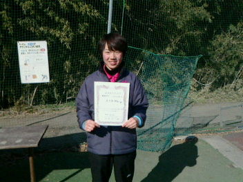 02/03(水) 女子シングルス オープン 優勝＜インスピリッツテニスクラブ＞