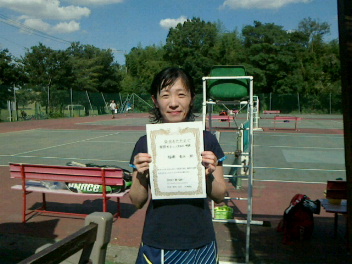 08/26(金) 女子シングルス 中級 優勝＜インスピリッツテニスクラブ＞