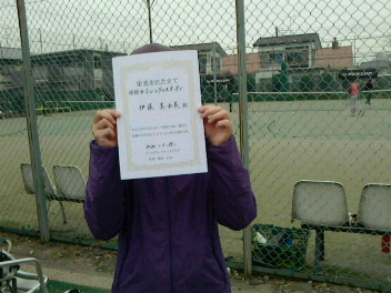 01/27(月) 女子シングルス オープン 優勝＜イケノヤテニススクール＞