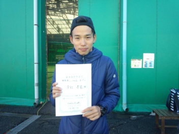 01/29(水) 男子シングルス オープン 優勝＜トマトインドアテニスクラブ＞