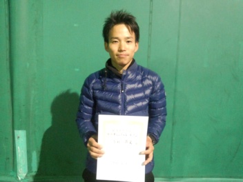 02/03(月) 男子シングルス オープン 優勝＜トマトインドアテニスクラブ＞