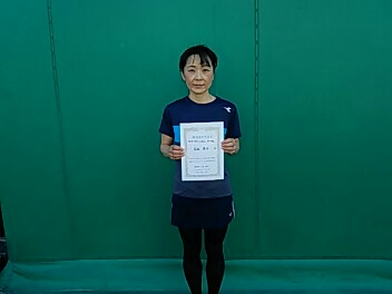 02/24(月) 女子シングルス 初中級 優勝＜トマトインドアテニスクラブ＞