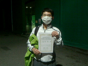 02/27(木) 男子シングルス 初中級 優勝＜トマトインドアテニスクラブ＞