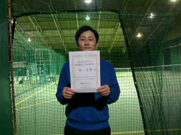 04/05(日) 男子シングルス オープン 優勝＜トマトインドアテニスクラブ＞