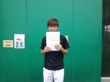 07/21(火) 男子シングルス 初中級 優勝＜トマトインドアテニスクラブ＞
