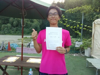 08/05(水) 男子シングルス 中級 優勝＜インスピリッツテニスクラブ＞