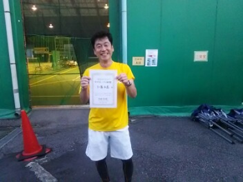 08/25(火) 男子シングルス 初中級 優勝＜トマトインドアテニスクラブ＞