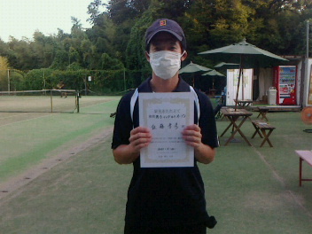 08/26(水) 男子シングルス オープン 優勝＜インスピリッツテニスクラブ＞