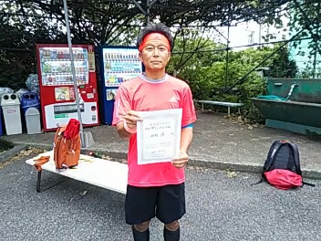 08/31(月) 男子シングルス 中級 優勝＜トマトインドアテニスクラブ＞