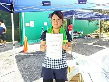 09/04(金) 女子シングルス オープン 優勝＜トマトインドアテニスクラブ＞