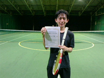 09/05(土) 男子シングルス 中級 優勝＜トマトインドアテニスクラブ＞
