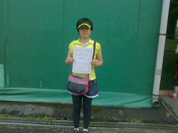 09/06(日) 女子シングルス オープン 優勝＜トマトインドアテニスクラブ＞