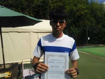 09/14(月)男子シングルス オープン 優勝＜インスピリッツテニスクラブ＞