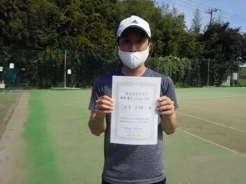 09/22(火)男子シングルス 中級 優勝＜インスピリッツテニスクラブ＞