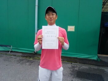 09/23(水) 男子シングルス オープン 優勝＜トマトインドアテニスクラブ＞