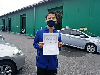 09/24(木) 男子シングルス オープン 優勝＜トマトインドアテニスクラブ＞