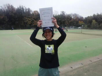 11/24(火) 女子シングルス オープン 優勝＜インスピリッツテニスクラブ＞