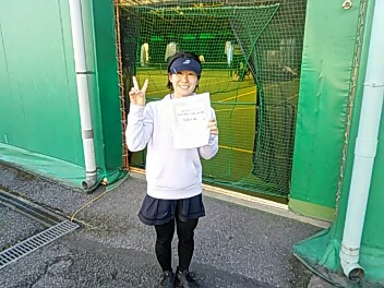 12/31(木) 女子シングルス 初中級 優勝＜トマトインドアテニスクラブ＞
