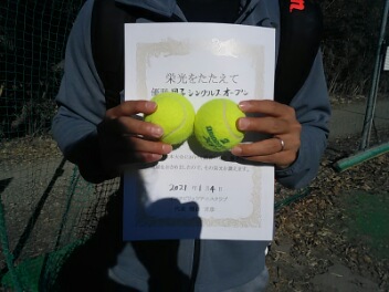 01/04(月) 男子シングルス オープン 優勝＜インスピリッツテニスクラブ＞