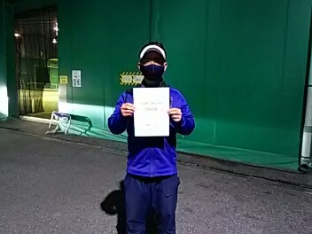 01/04(月) 男子シングルス 初中級 優勝＜トマトインドアテニスクラブ＞
