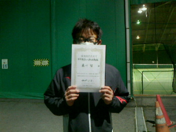 01/05(火) 男子シングルス 初級 優勝＜トマトインドアテニスクラブ＞