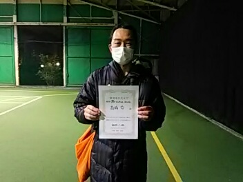 01/28(木) 男子シングルス 初中級 優勝＜トマトインドアテニスクラブ＞