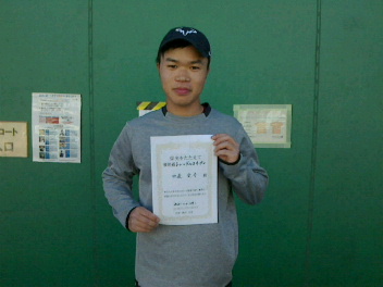 02/24(火) 男子シングルス オープン 優勝＜トマトインドアテニスクラブ＞