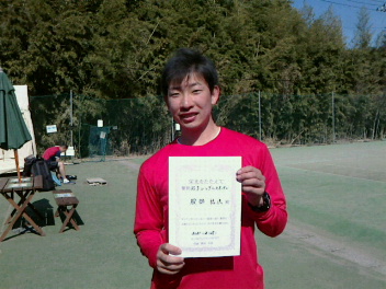 02/25(木) 男子シングルス オープン 優勝＜インスピリッツテニスクラブ＞