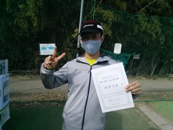 03/09(火)男子シングルス 中上級 優勝＜インスピリッツテニスクラブ＞