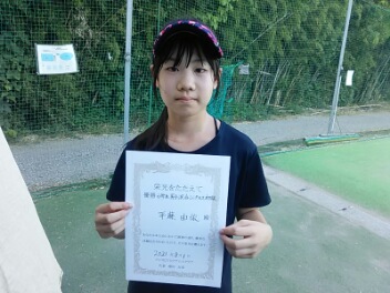 08/01(日)小学生男女混合シングルス 初級 優勝＜インスピリッツテニスクラブ＞