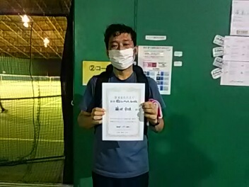 09/20(月) 男子シングルス 初中級 優勝＜トマトインドアテニスクラブ＞