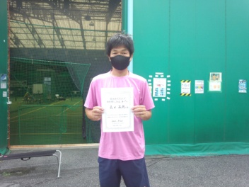 09/21(火) 男子シングルス オープン 優勝＜トマトインドアテニスクラブ＞