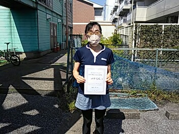 09/23(木) 女子シングルス 初中級 優勝＜トマトインドアテニスクラブ＞