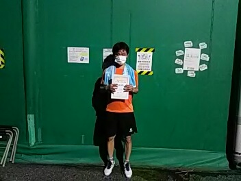 09/23(木) 男子シングルス 初級 優勝＜トマトインドアテニスクラブ＞