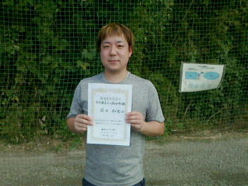 09/23(木) 男子シングルス 中上級 優勝＜インスピリッツテニスクラブ＞