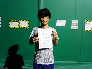 09/26(日) 男子シングルス オープン 優勝＜トマトインドアテニスクラブ＞