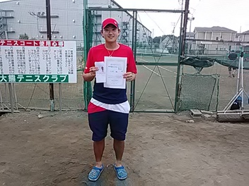 09/26(日) 男子シングルス オープン 賞金付 優勝＜大熊テニスクラブ＞