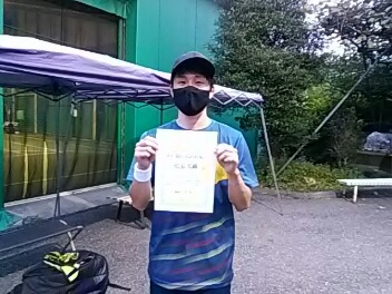 09/30(木) 男子シングルス 中上級 優勝＜トマトインドアテニスクラブ＞
