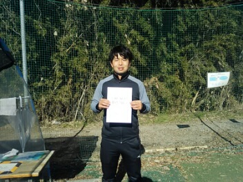 12/22(水) 男子シングルス オープン 優勝＜インスピリッツテニスクラブ＞