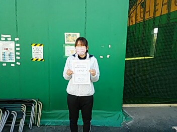 01/05(水) 女子シングルス 初中級 優勝＜トマトインドアテニスクラブ＞