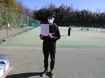 01/21(金) 男子シングルス オープン 優勝＜インスピリッツテニスクラブ＞