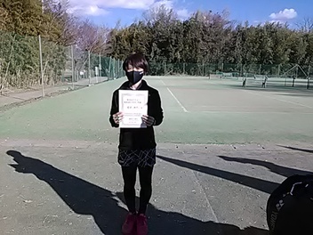 01/21(金) 女子シングルス 中級 優勝＜インスピリッツテニスクラブ＞