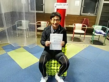 01/27(木) 男子シングルス 初中級 優勝＜トマトインドアテニスクラブ＞