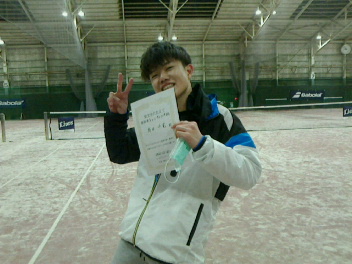 02/20(日) 男子シングルス中級優勝＜西武ドームテニスコート＞