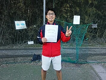 02/21(月) 男子シングルス 中級 優勝＜インスピリッツテニスクラブ＞
