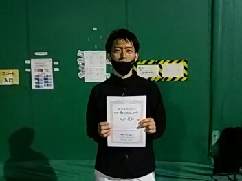 03/27(日) 男子シングルス オープン 優勝＜トマトインドアテニスクラブ＞