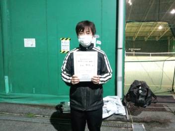 04/02(土) 男子シングルス初級優勝＜トマトインドアテニスクラブ＞